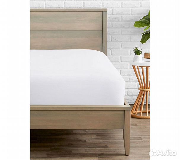 Простынь GoodNight Трикотаж 140х200х20 Белый на ре