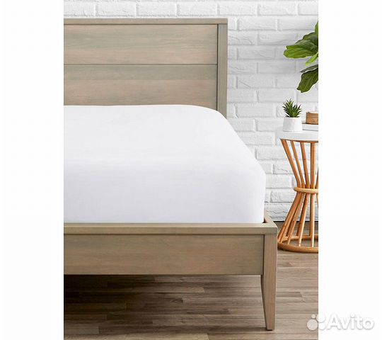 Простынь GoodNight Трикотаж 140х200х20 Белый на ре