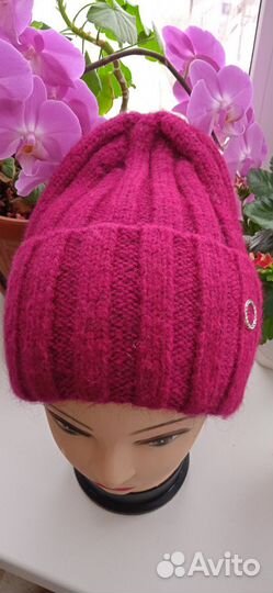 Шапка зимняя женская вязанная