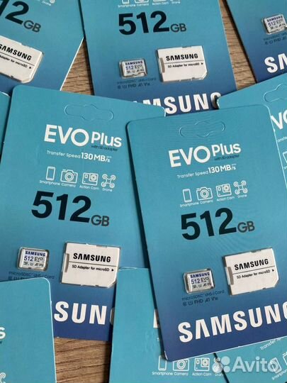 Новая Карта памяти MicroSD Samsung 512 GB EVO plus