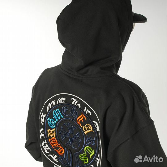 Худи Chrome Hearts оверсайз черное