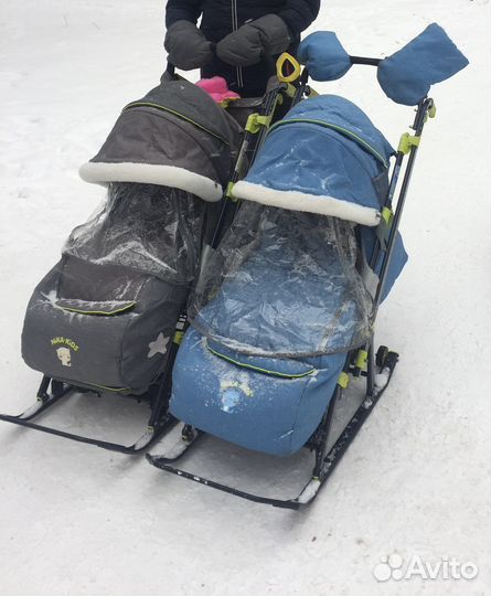 Санки - коляска Ника 2 штуки