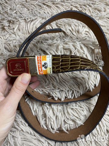 Ремень кожаный под рептилию унисекс новый