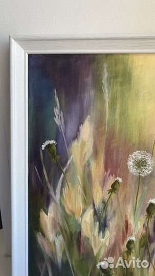 Картина холст масло цветы