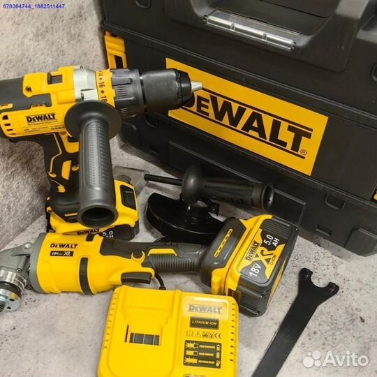 Шуруповерт 80нм + Болгарка dewalt набор 2в1