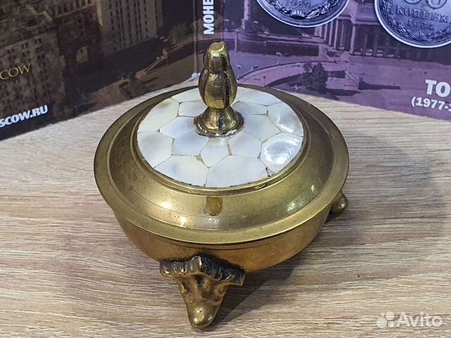 Шкатулка Маленькая. Индия латунь-бронза. Нечастоя