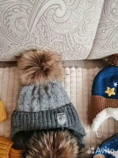 Шапка шлем, шарф, р48-50