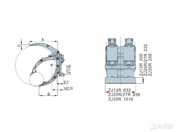 Захват для рулонов ZJ35R-B2