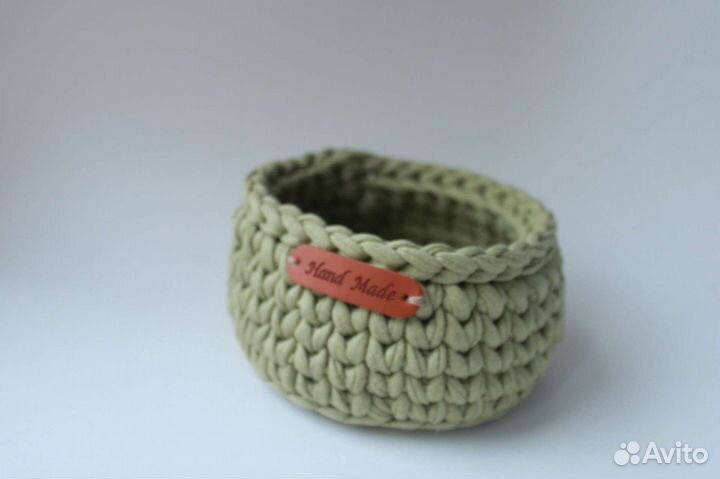 Корзинка вязаная органайзер