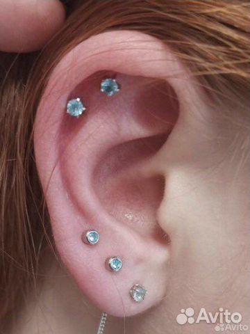 Прокол ушей пистолетом, системой 75