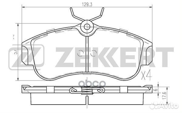 Колодки торм. диск. передн. Nissan Almera (N16)