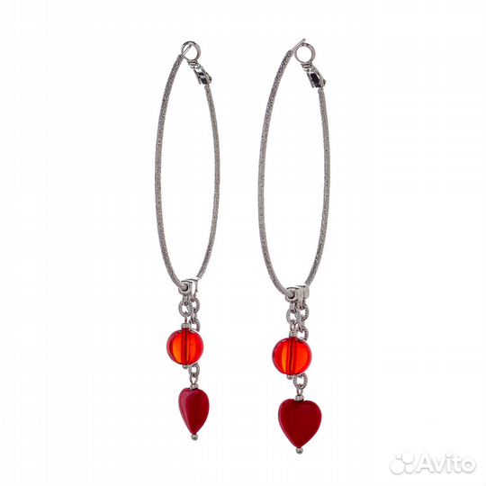 Серьги Lanzerotti, Crespino, с кораллом и стеклянн