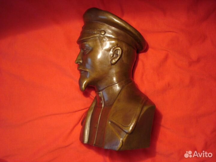 Бюст Дзержинский в Кепке большой Интерьерный Бронз