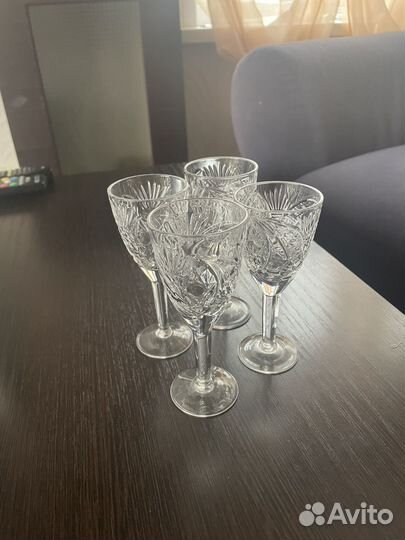 Хрустальные фужеры бокалы, рюмки, стопочки СССР