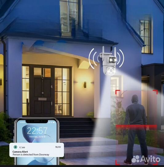 Установка поворотных камер видеонаблюдения