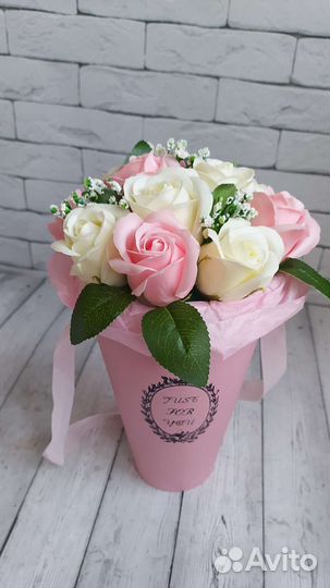 Букет из мыльных роз