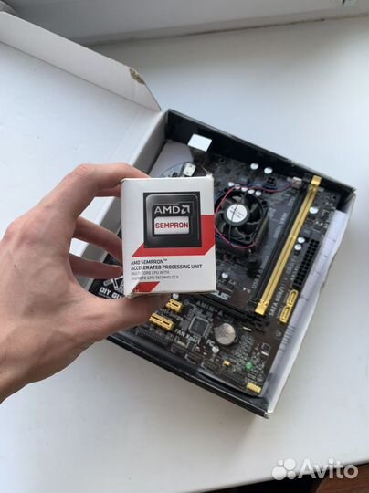 Материнская плата asus am1m-a + sempron 3850