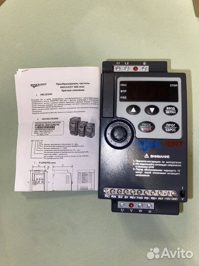 Преобразователь частоты 1,5 кВт 1ф 220В выход 1ф