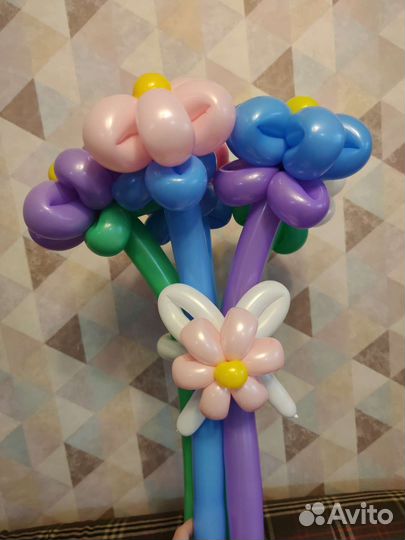 Цветы, фигуры, гирлянды, из воздушных шаров