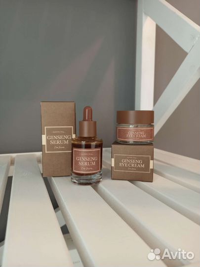 Сыворотка и крем с женьшенем I'm from