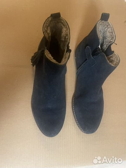 Замшевые полусапожки на натуральном меху, Испания