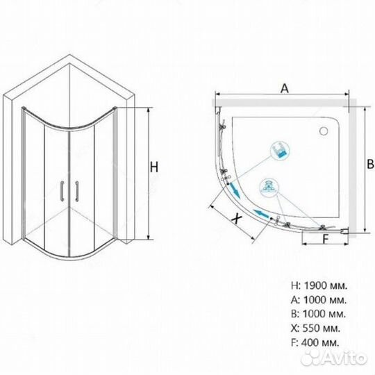 Душевой уголок RGW Passage PA-51 100x100