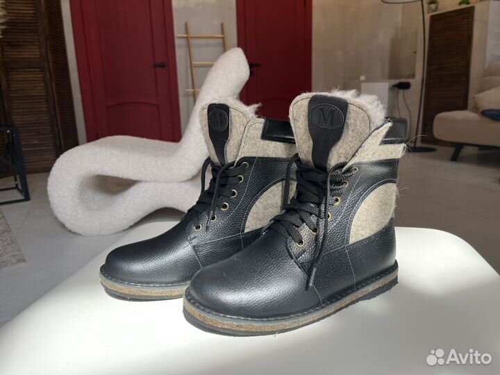 Берцы зимние натуральные