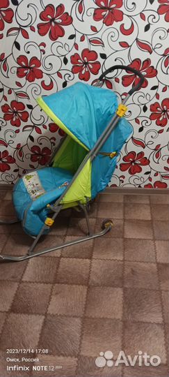 Детские санки коляска бу