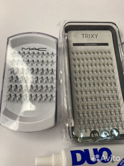 MAC пучки ресниц Trixy beauty ресницы Duo клей