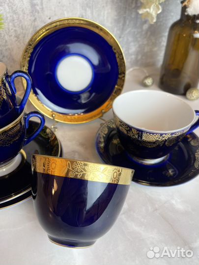 Чайная пара лфз кобальт cobalt СССР