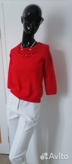 Джемпер алый новый