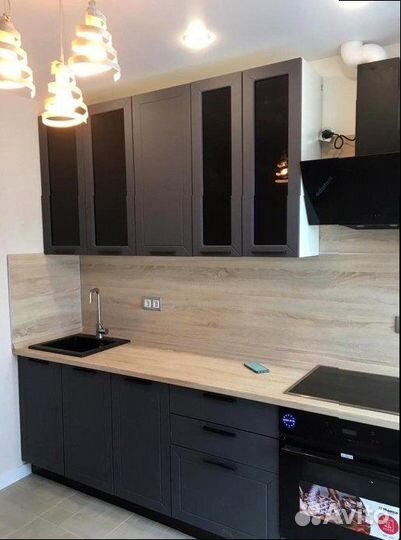 Кухня серая модульная новая
