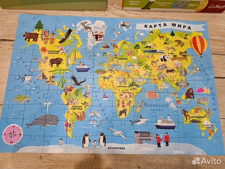 Пазлы Trefl Карта мира и Солнечная система