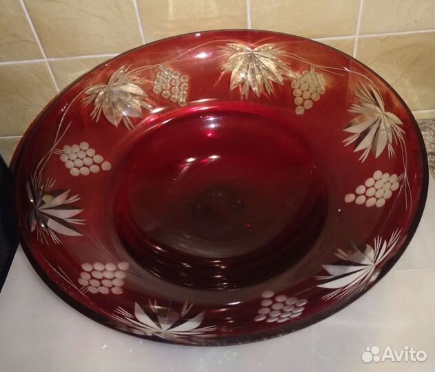 Ваза для фруктов на ножке СССР