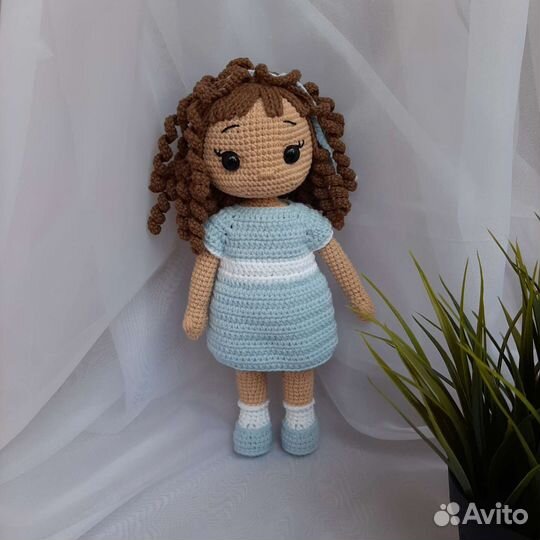 Вязаная кукла,вязаные игрушки ручной работы
