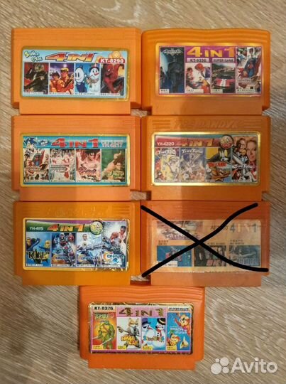 Игровые картриджи для Dendy 8 bit