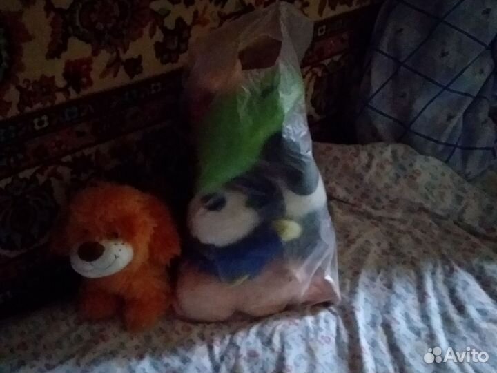 Мягкие игрушки пакетом много