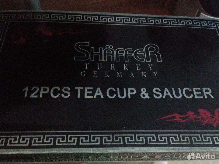Чайные пары, немецко-турецкий фарфор 3 комплекта