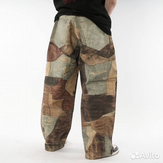 Acne studios джинсы камуфляжные