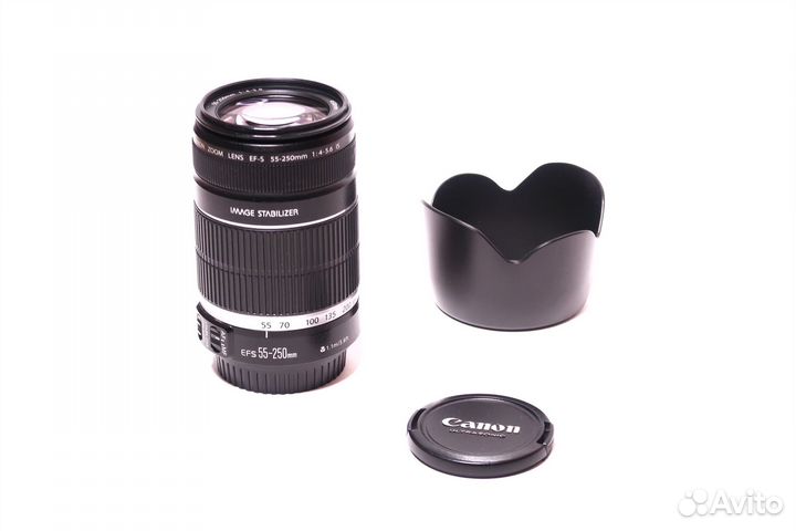 Объектив Canon EF-S 55-250 IS (стаб) +бленда