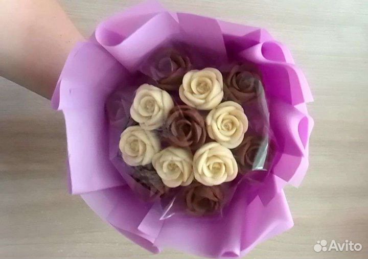 Шоколадные розы, сладкий букет подарок для девушки