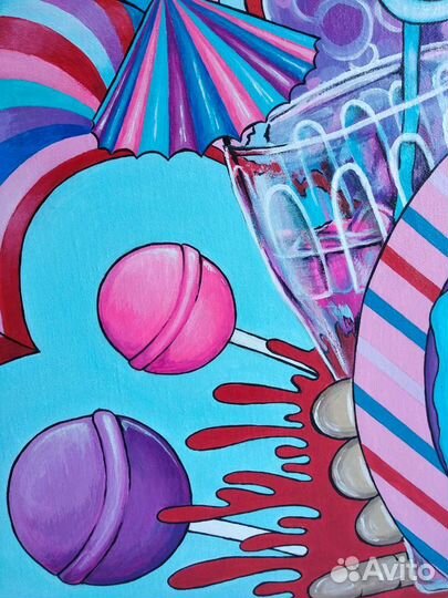 Картина акрилом на холсте 40*40см