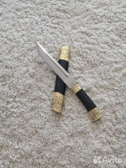 Нож пластун с резьбой