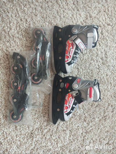 Коньки раздвижные роликовые хоккейные