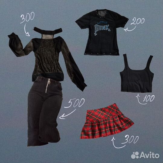 Женнская одежда в стиле 2000-х y2k