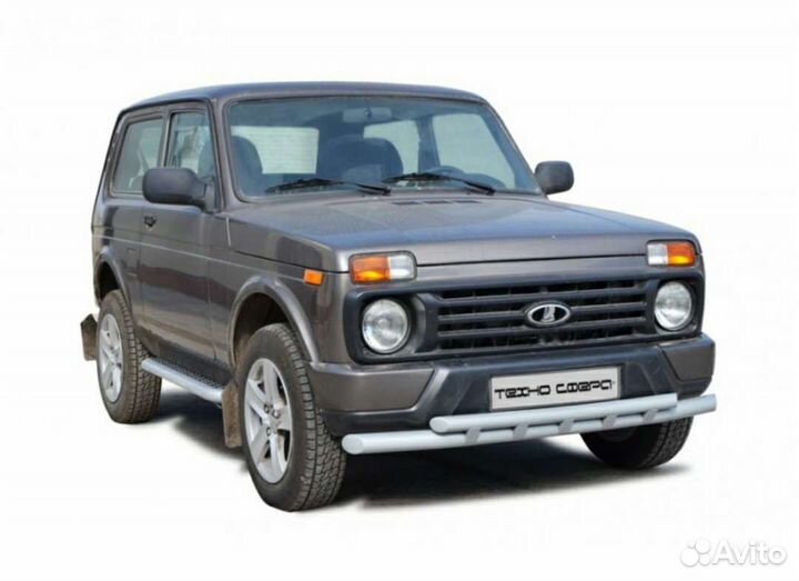 Защита бампера передняя Нива Урбан труба двойная