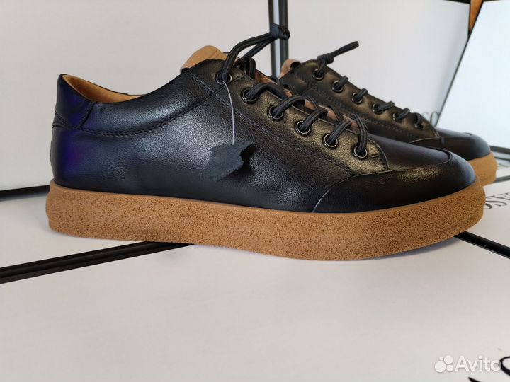 Кожаные кеды натуральная кожа демисезон