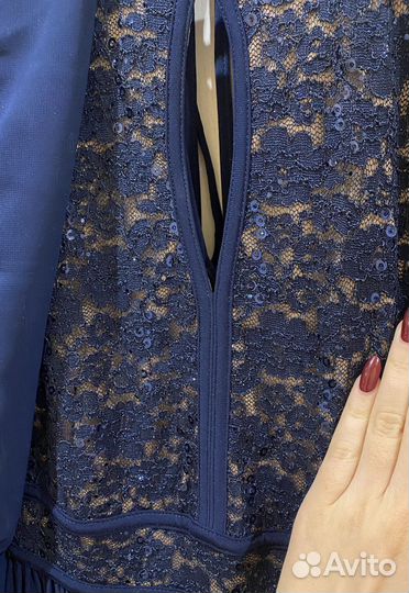 Синие платье в пол на праздник, выпускной