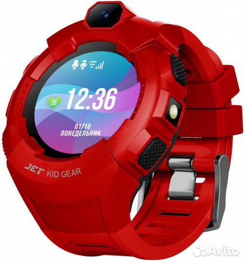 Смарт-браслет (умные часы) JET Kid Gear, Red