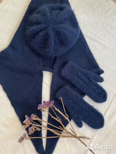 Комплект из пряжи пух норки